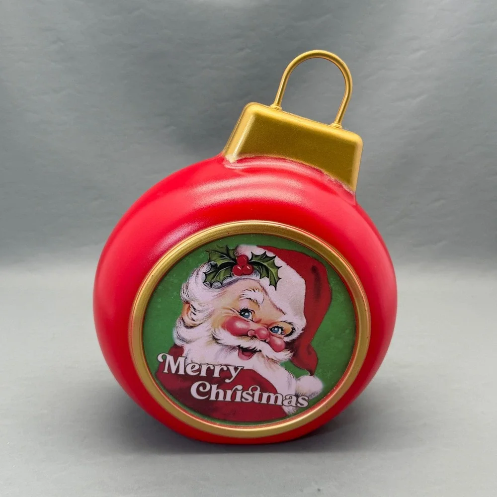 Mr Christmas Blow Santa Ornament Red Table Top Light Up Decor